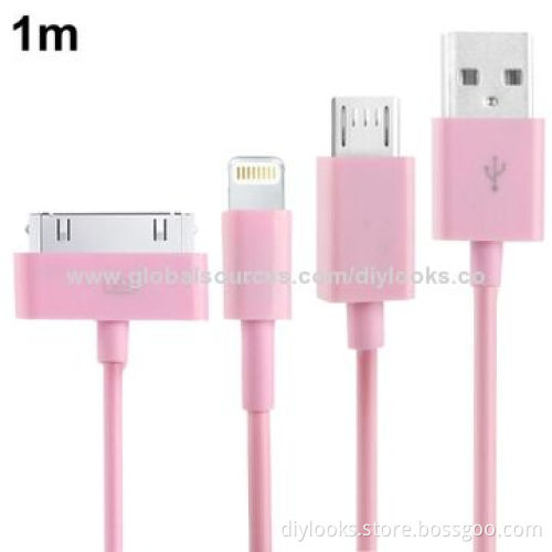 4-in-1 USB Charger Cable with Data Transfer Function for iPhone 5